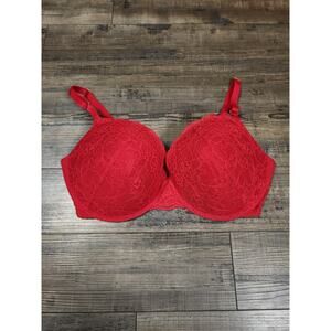Joy Spun Red Lacey Bra Size 40D  2431